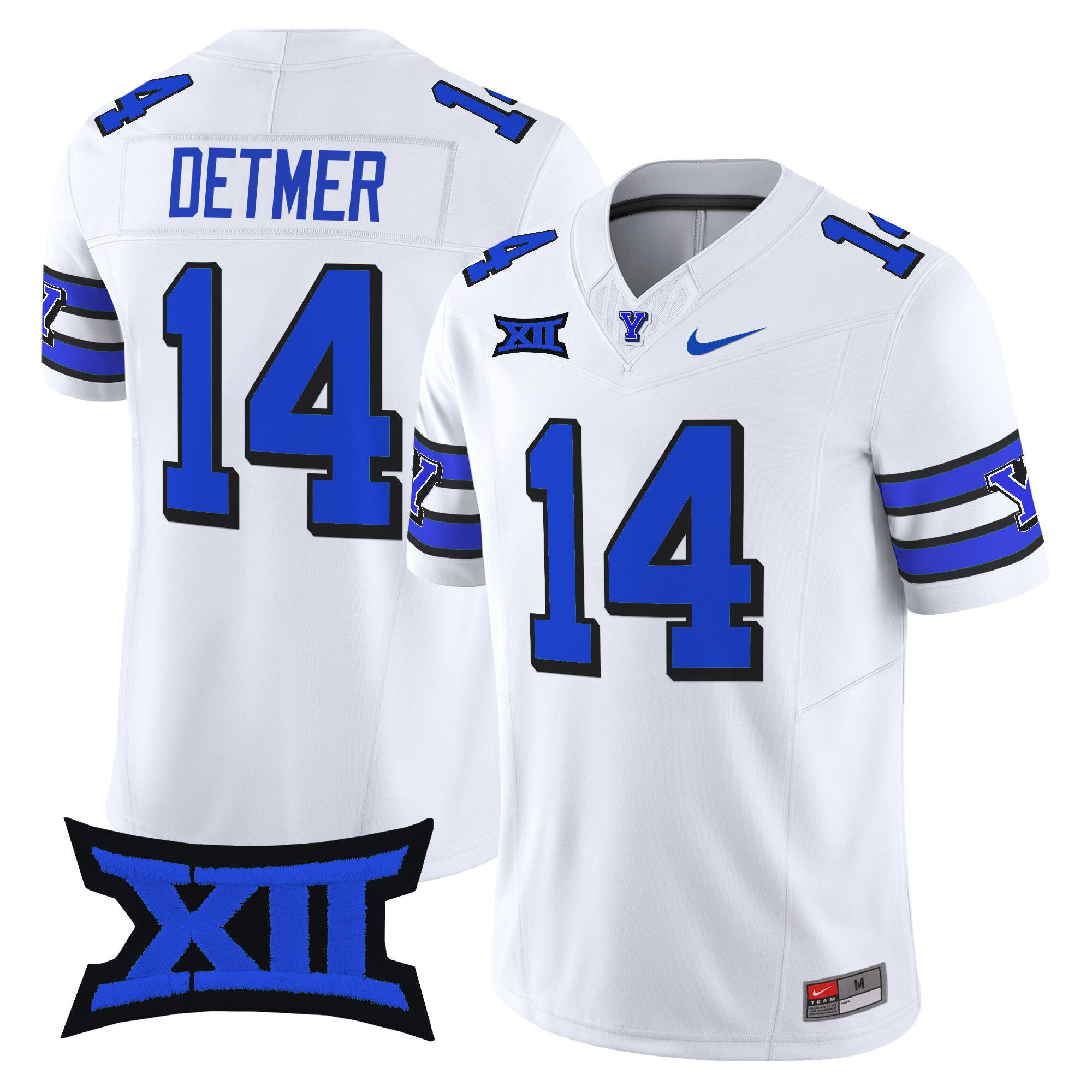 Men BYU Cougars #14 Detmer White Nike 2024 Vapor Limited NCAA Jersey style 1->more ncaa teams->NCAA Jersey